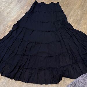 Reba Black Maxi Skirt